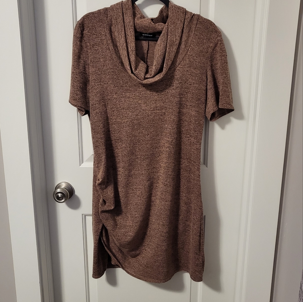 Le Chateau Heathered Pink Sweater dress